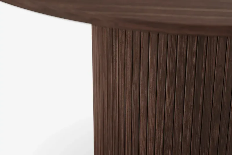 Kopparbo rundt spisebord 120 cm mørkebrunt med 4 Reciclar spisestoler - Møbler - Bord - Spisegrupper