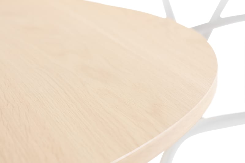 Kopparbo Spisegruppe 130 cm Rund inkl. 4 Daye Stoler - Beige / Hvit - Møbler - Bord - Spisegrupper
