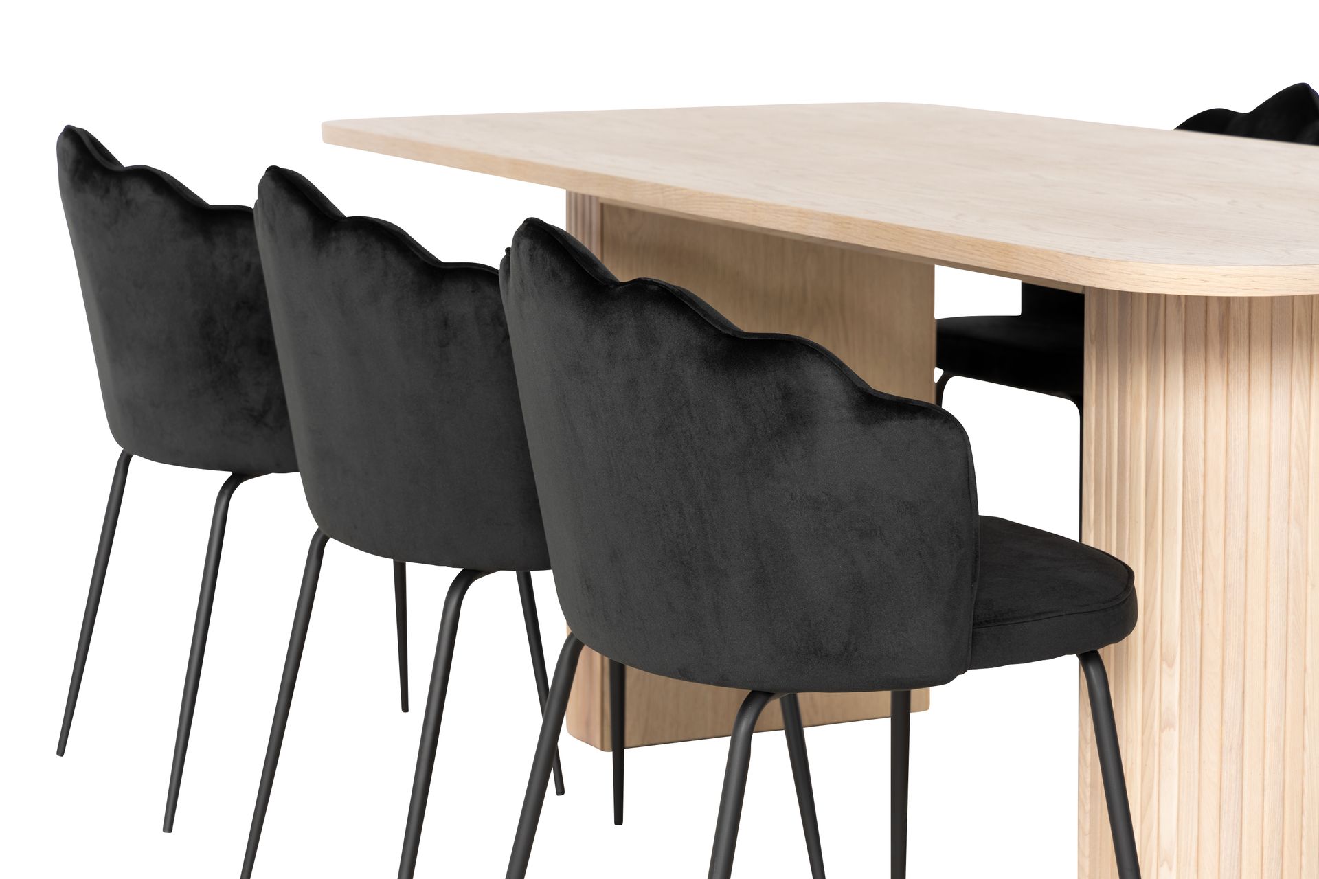Kopparbo Spisegruppe 200 cm inkl. 6 Broddhult Stoler - Hvit/Svart - Møbler - Bord - Spisegrupper
