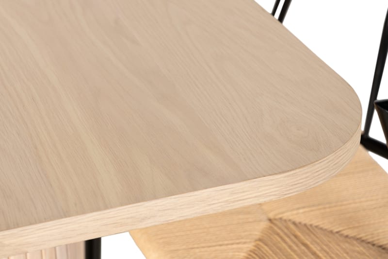 Kopparbo Spisegruppe 200 cm inkl. 6 Winston Stoler - Hvit/Svart - Møbler - Bord - Spisegrupper