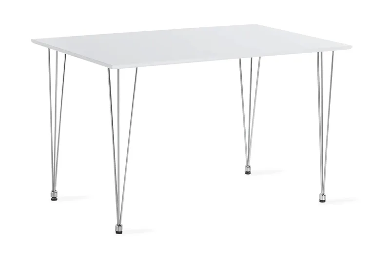 Kronblom Spisebord 120 cm + 4 stk Nibe stol svart med eikeben - Hvit/Svart - Møbler - Bord - Spisegrupper