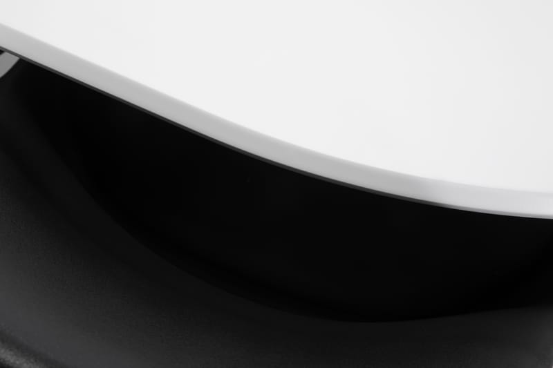 Läckö Forlengningsbart Spisebord 150 cm Ovalt - Hvit/Svart - Spisegrupper