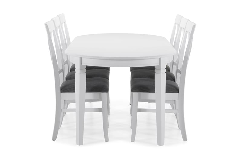 Läckö Spisebord 200 cm Ovalt - Hvit - Spisegrupper