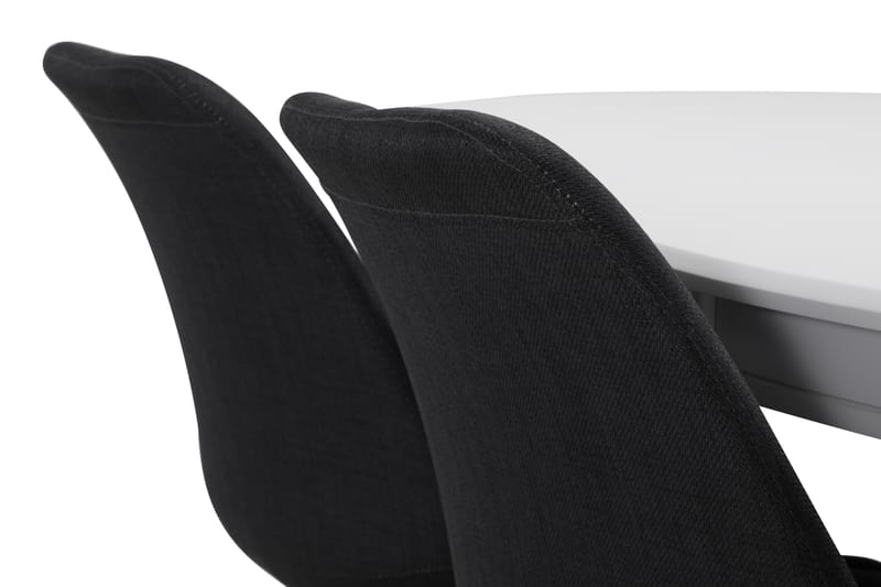 Läckö Spisebord med 4 Forum stoler - Hvit/Mørkegrå - Spisegrupper