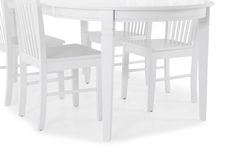 Läckö Spisebord med 4 Michigan stoler - Hvit - Spisegrupper