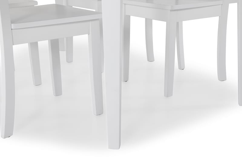 Läckö Spisebord med 4 Mirimar stoler - Hvit - Spisegrupper