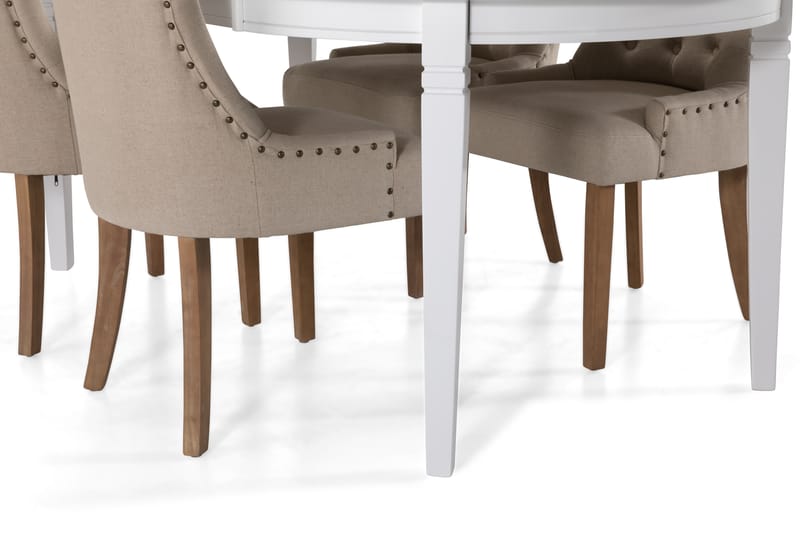 Läckö Spisebord med 4 Viktoria stoler - Beige - Møbler - Bord - Spisegrupper