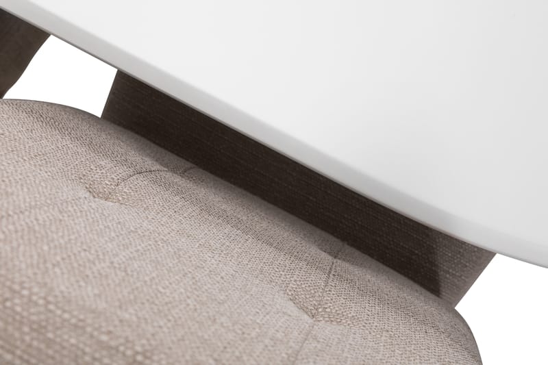 Läckö Spisebord med 6 Viktor stoler - Hvit/Beige/Eik - Møbler - Bord - Spisegrupper