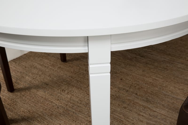 Läckö Spisegruppe Hvit - 6stk Tuva stoler Vintage PU - Møbler - Bord - Spisegrupper