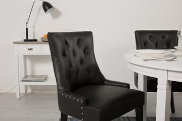 Läckö Spisegruppe Hvit - 6stk Tuva stoler Vintage PU - Møbler - Bord - Spisegrupper