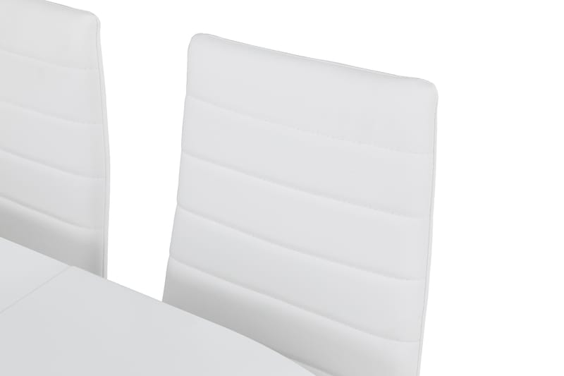 Läckö Spisegruppe med 4 Ted Stoler - Hvit/PU - Møbler - Bord - Spisegrupper