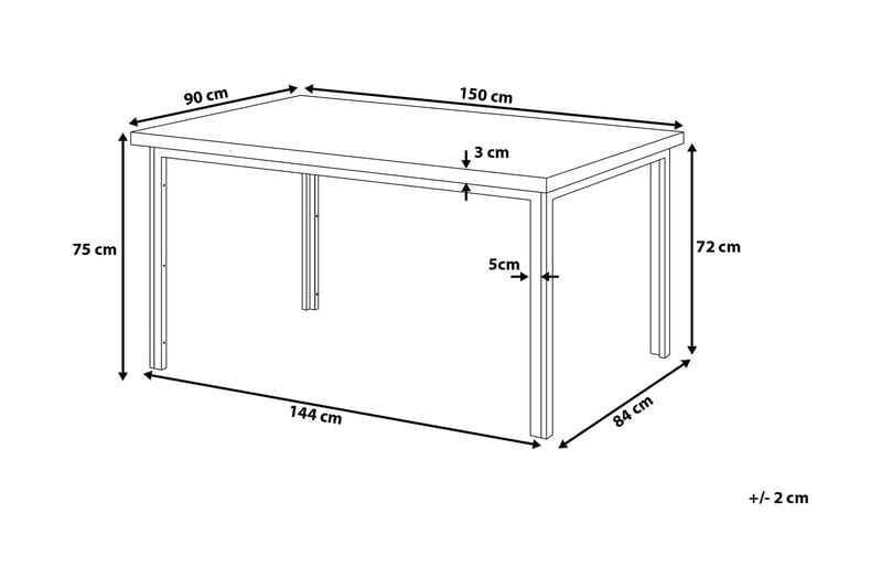 Laredo Spisegruppe 90 cm - Svart - Møbler - Bord - Spisegrupper