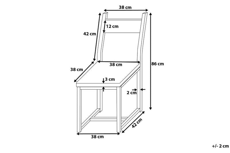 Laredo Spisegruppe 90 cm - Svart - Spisegrupper