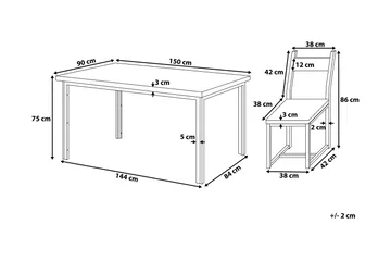 Laredo Spisegruppe 90 cm - Svart - Møbler - Bord - Spisegrupper