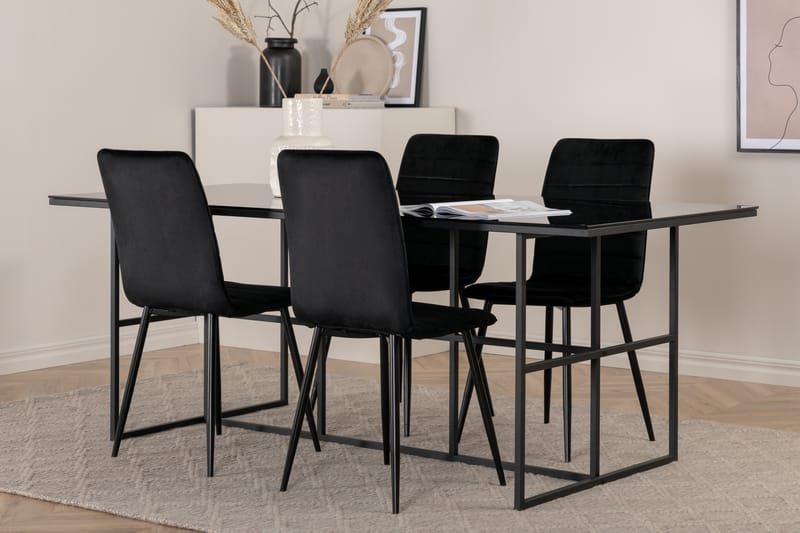 Leif Spisebord med 4stk Windu Lyx Spisestol - Møbler - Bord - Spisegrupper