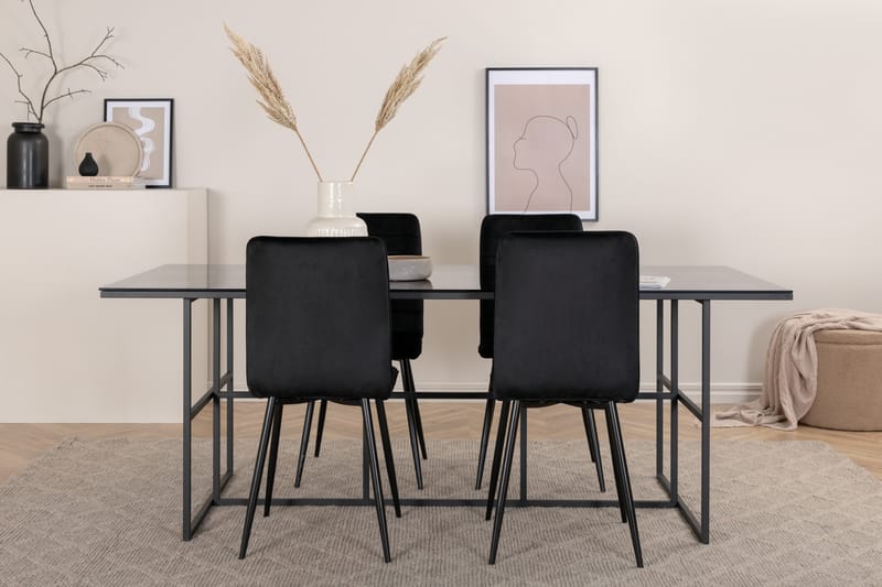 Leif Spisebord med 4stk Windu Lyx Spisestol - Møbler - Bord - Spisegrupper