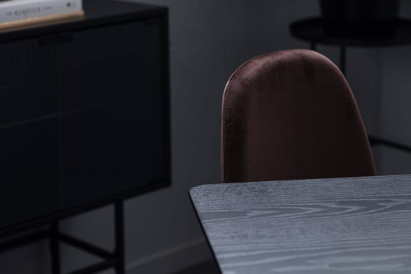 Lilo Spisebord 140 cm med 4 Nibe SpiseStoler Fløyel - Møbler - Bord - Spisegrupper
