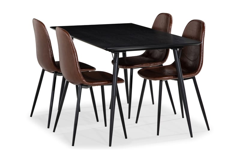 Lilo Spisebord 140 cm med 4 Nibe SpiseStoler - Møbler - Bord - Spisegrupper