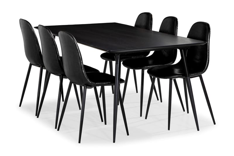 Lilo Spisebord Med 6 stk Nibe Spisestol - Møbler - Bord - Spisegrupper