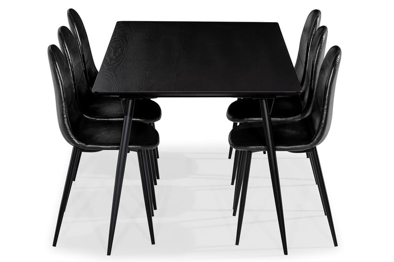 Lilo Spisebord Med 6 stk Nibe Spisestol - Møbler - Bord - Spisegrupper