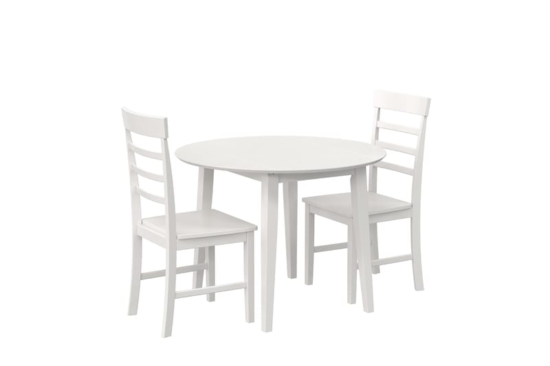 Loukas Spisegruppe 3-deler - Hvit - Møbler - Bord - Spisegrupper