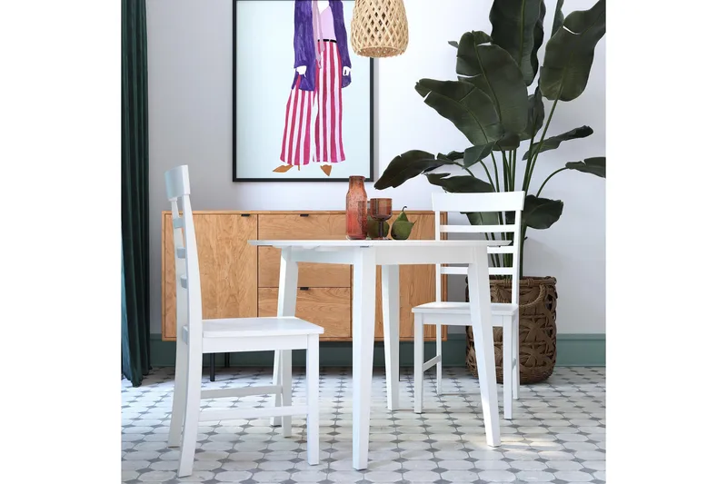 Loukas Spisegruppe 3-deler - Hvit - Møbler - Bord - Spisegrupper