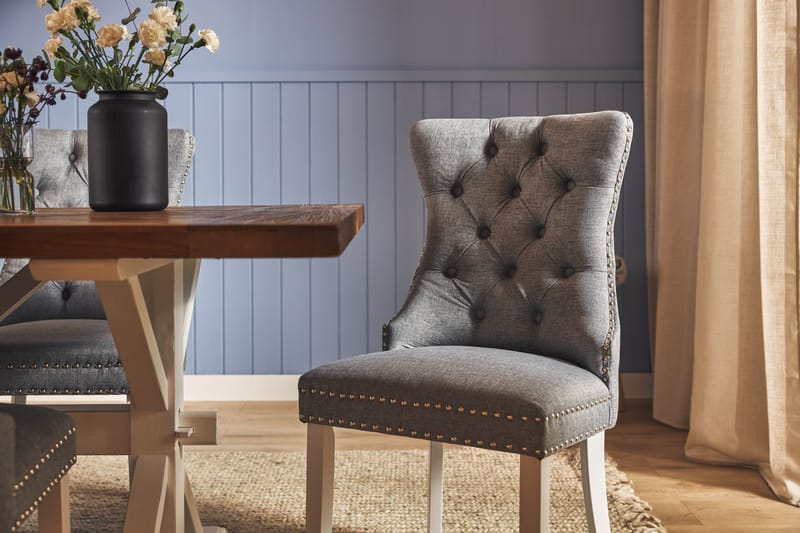 Lyon Forlengbar Spisegruppe 200 cm inkl. 6 Bergviken Stoler - Brun/Hvit - Møbler - Bord - Spisegrupper