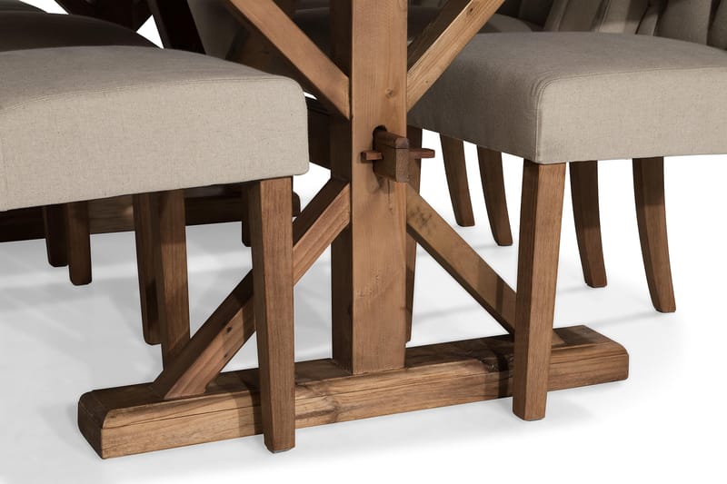 Lyon Forlengningsbar Spisegruppe 200 cm med 6 Irma Stol - Natur/Beige/Grå - Møbler - Bord - Spisegrupper