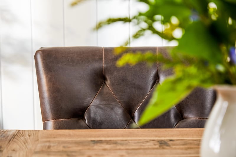 Lyon Forlengningsbar Spisegruppe 200 cm med 6 Tuva Stol - Natur/Hvit/Brun - Møbler - Bord - Spisegrupper