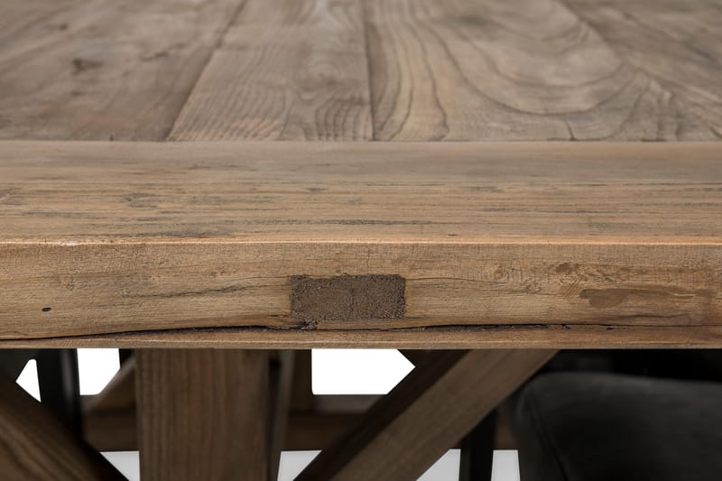 Lyon Forlengningsbar Spisegruppe 200 cm med 6 Tuva Stol - Natur/Svart - Møbler - Bord - Spisegrupper