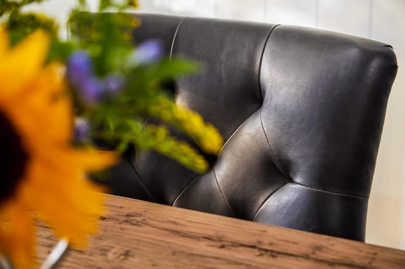 Lyon Forlengningsbar Spisegruppe 200 cm med 6 Tuva Stol - Natur/Svart - Møbler - Bord - Spisegrupper