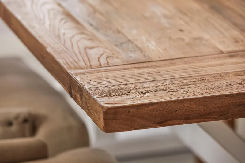 Lyon Forlengningsbar Spisegruppe 200 cm med 6 Viktoria Stol - Natur/Hvit/Beige - Møbler - Bord - Spisegrupper