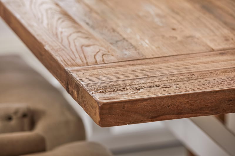 Lyon Forlengningsbar Spisegruppe 200 cm med 6 Viktoria Stol - Natur/Hvit/Beige - Møbler - Bord - Spisegrupper