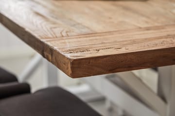 Lyon Forlengningsbar Spisegruppe 200 cm med 6 Viktoria Stol - Natur/Hvit/Grå - Møbler - Bord - Spisegrupper