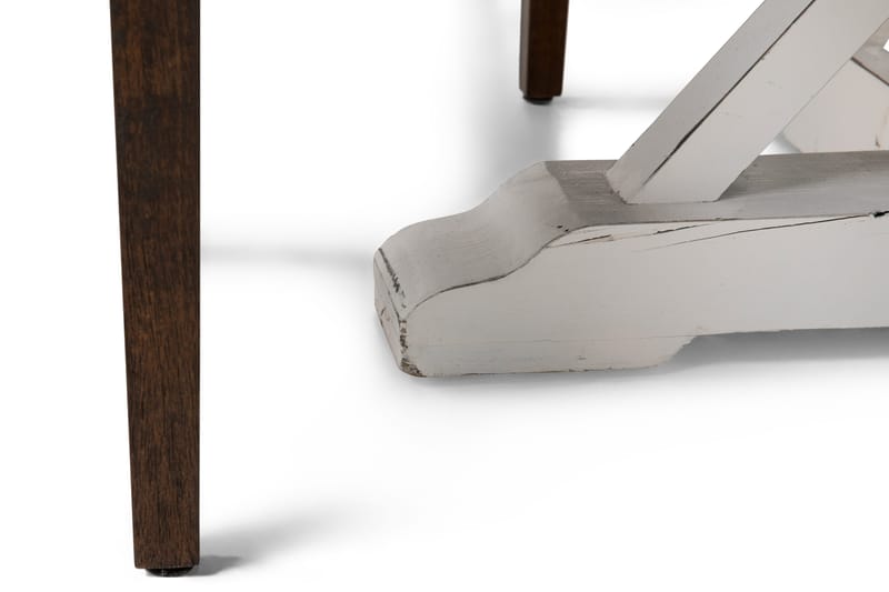 Lyon Spisegruppe Ø150 cm Rund med 4 Tuva Stoler - Vintage Natur/Hvit/Brun - Møbler - Bord - Spisegrupper