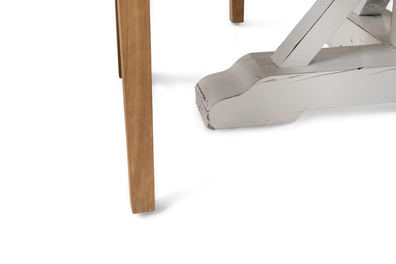 Lyon Spisegruppe Ø150 cm Rund med 4 Viktoria Stoler - Vintage Natur/Hvit/Beige - Møbler - Bord - Spisegrupper