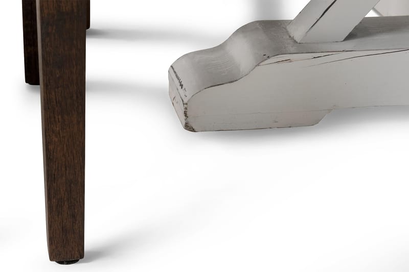 Lyon Spisegruppe Ø150 cm Rund med 6 Tuva Stoler - Vintage Natur/Hvit/Brun - Møbler - Bord - Spisegrupper