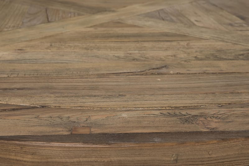 Lyon Spisegruppe Ø150 cm Rund med 6 Tuva Stoler - Vintage Natur/Hvit/Brun - Møbler - Bord - Spisegrupper