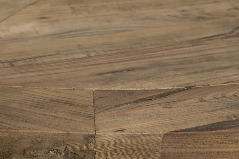 Lyon Spisegruppe Ø150 cm Rund med 6 Viktoria Stoler - Vintage Natur/Hvit/Grå - Møbler - Bord - Spisegrupper