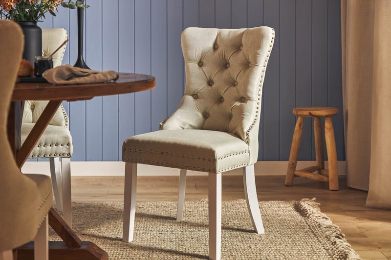 Lyon Spisegruppe 120 cm Rund inkl. 4 Bergviken Stoler - Brun - Møbler - Bord - Spisegrupper