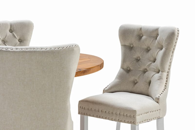 Lyon Spisegruppe 120 cm Rund inkl. 4 Bergviken Stoler - Brun - Møbler - Bord - Spisegrupper