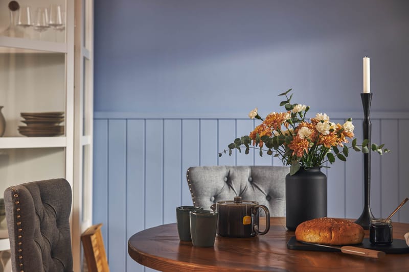 Lyon Spisegruppe 120 cm Rund inkl. 4 Bergviken Stoler - Brun - Møbler - Bord - Spisegrupper