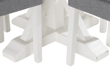Lyon Spisegruppe 120 cm Rund inkl 4 Brunnevik Stoler - Brun/Hvit - Møbler - Bord - Spisegrupper