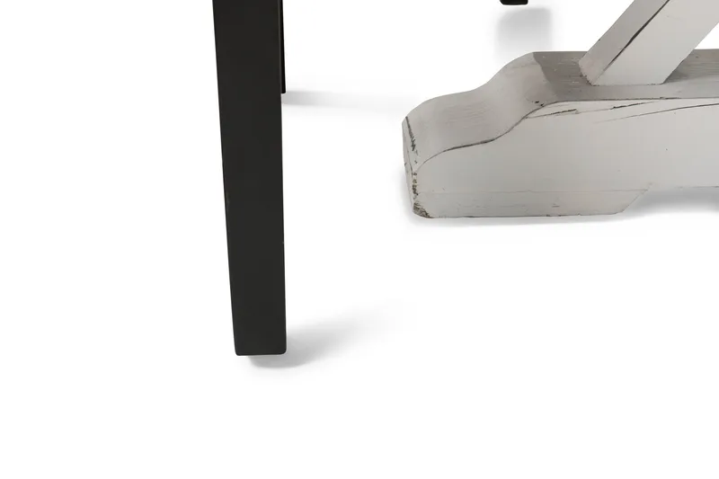 Lyon Spisegruppe 150 cm Rund med 4 Tuva Lenestol - Vintage Alm/Hvit/Svart PU - Møbler - Bord - Spisegrupper