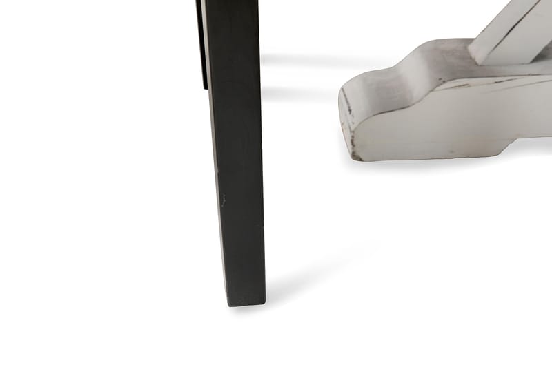 Lyon Spisegruppe 150 cm Rund med 6 Tuva Lenestol - Vintage Alm/Hvit/Svart PU - Møbler - Bord - Spisegrupper