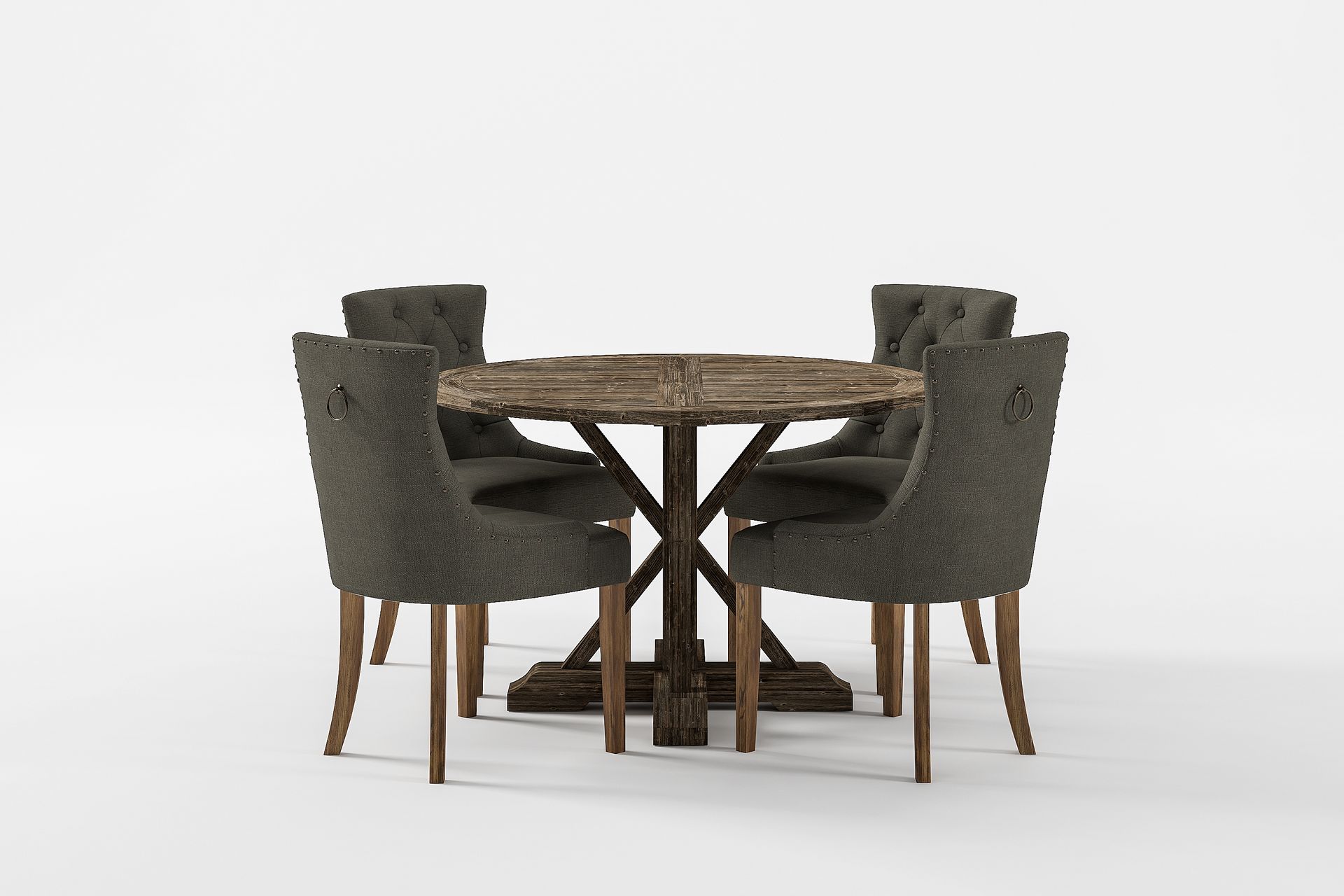 Lyon Premium Spisegruppe 120-160 cm + 4 Viktoria Stoler - Grønn/Brun - Møbler - Bord - Spisegrupper
