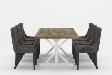 Lyon Premium Forlengningsbar Spisegruppe 200-290 cm+6 Tuva S