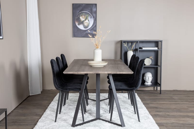 Malvina Spisegruppe 180 cm + 6 stk Ypas Spisestoler, undefined