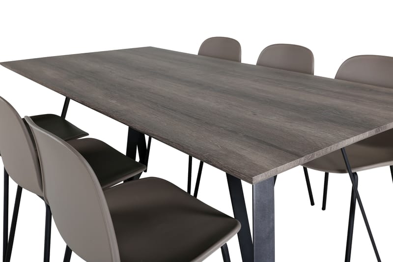 Malvina Spisegruppe 180 cm inkl. 6 Kullersbro Stoler - Grå/Svart/Beige - Møbler - Bord - Spisegrupper