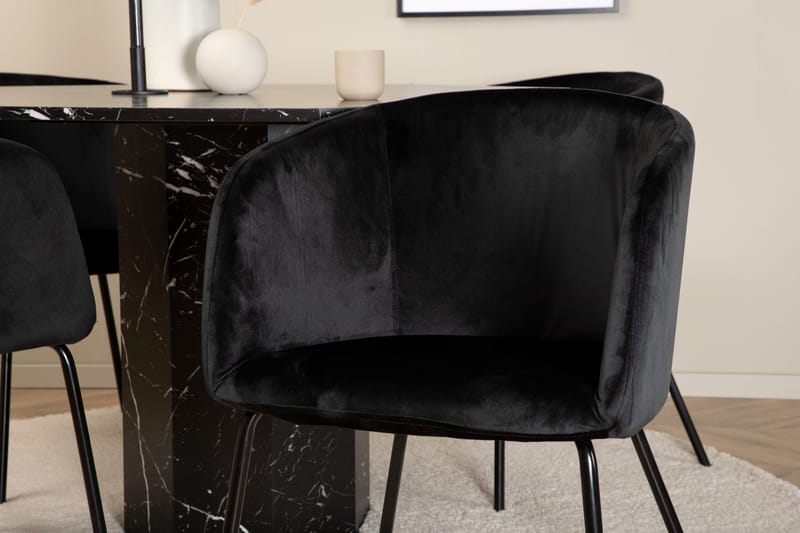 Marbs rundt spisebord med 4 Berit Spisestol - Møbler - Bord - Spisegrupper